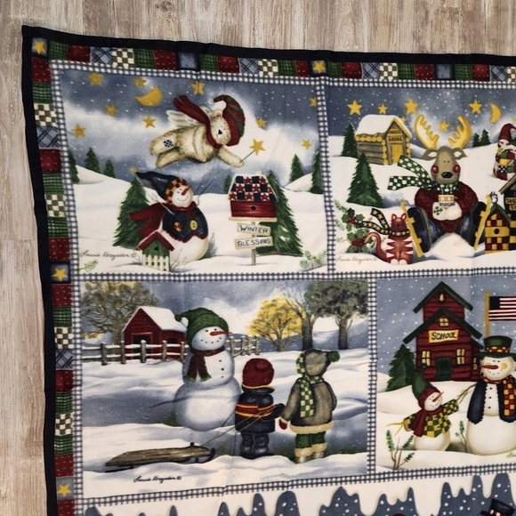 Laurie Korsgaden Snow Winter Scenes Fleece Blanket-51x64" - Picture 6 of 8